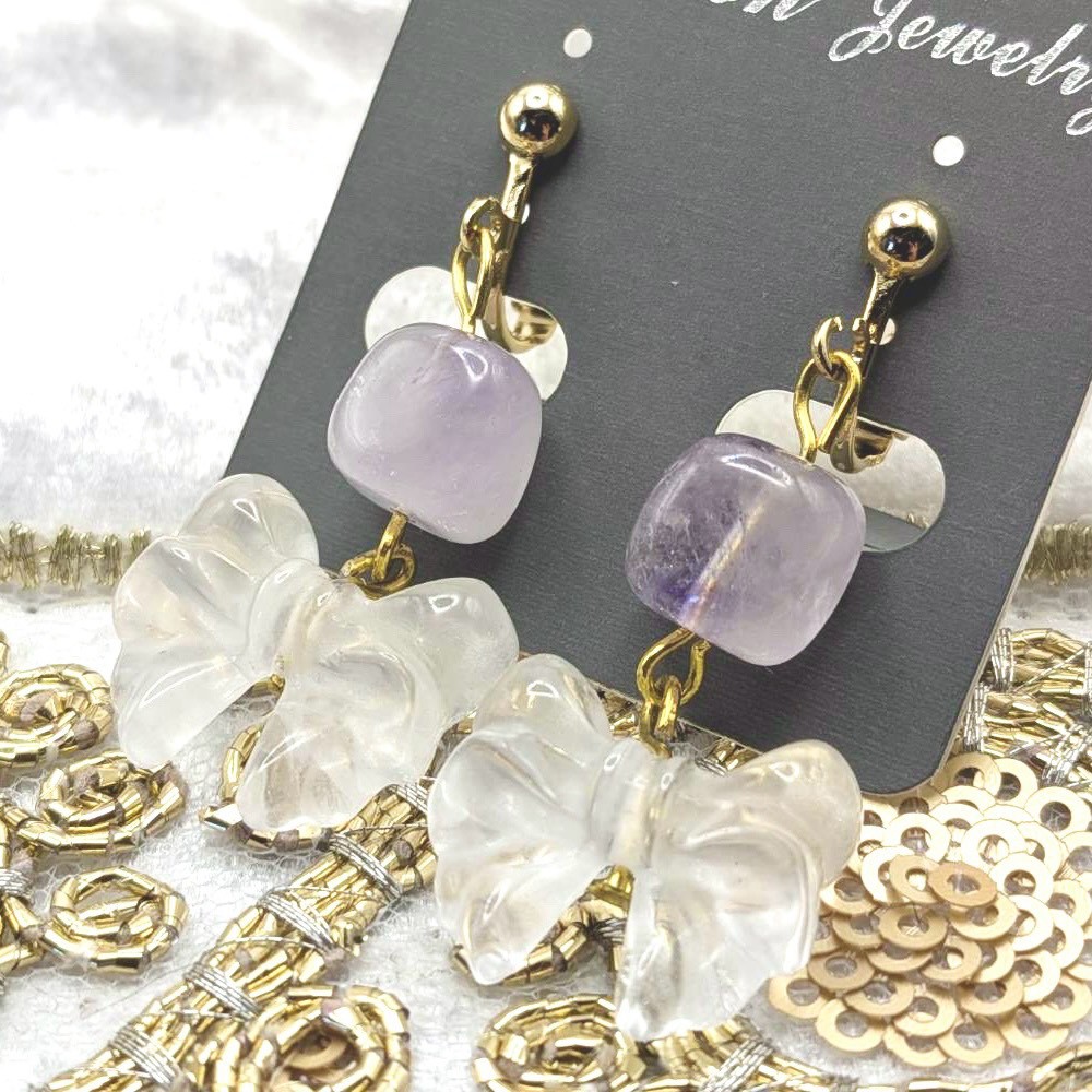 Natural Stone Earrings Detail